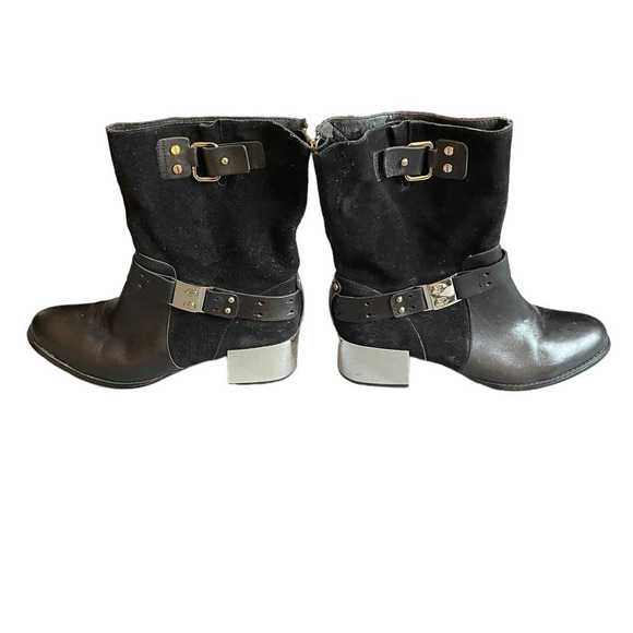 DANIBLACK  RAFAEL BOOT IN BLACK WITH MIRROR HEEL SZ 6.5 - Picture 5 of 9